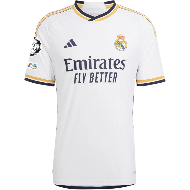 Camiseta de local auténtica del Real Madrid 23/24 de Karim Benzema - Adidas