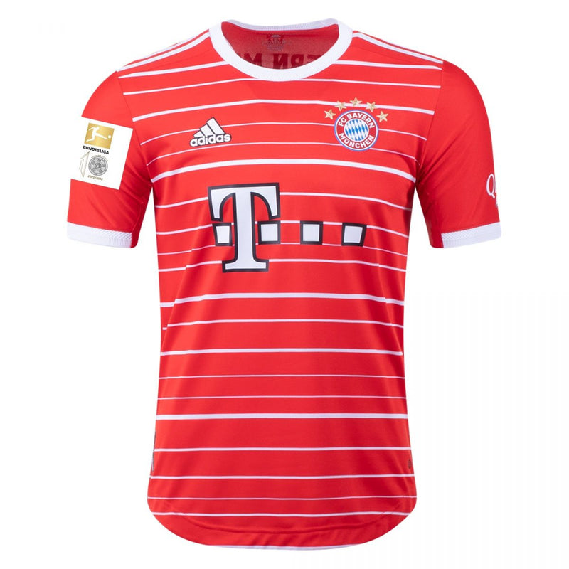 Camiseta de local auténtica del Bayern Munich 22/23 de Robert Lewandowski - Adidas