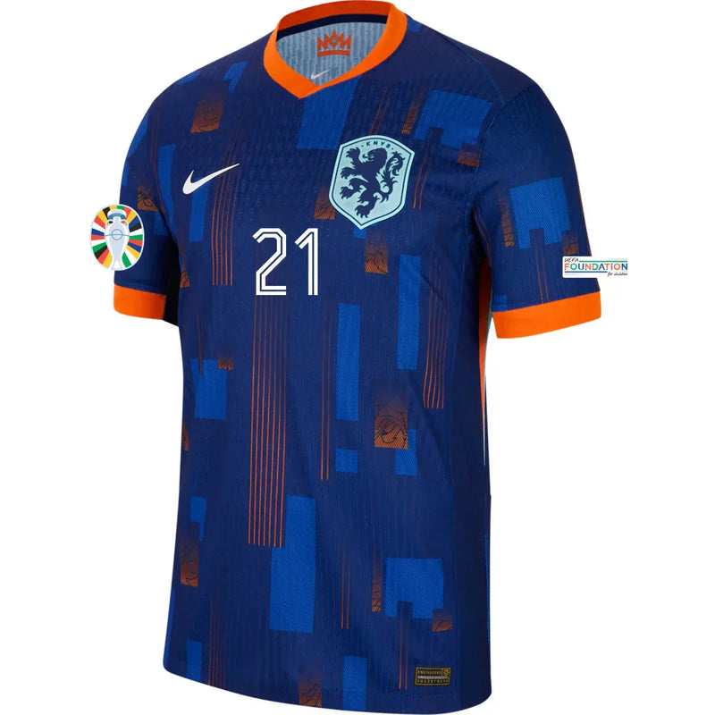 Frenkie de Jong Netherlands 24/25 Player [Slim Fit] II Away Jersey - Nike