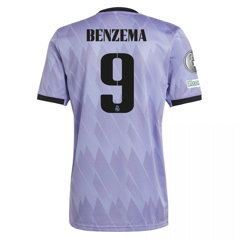 Camiseta visitante de Karim Benzema del Real Madrid 22/23 UCL II - Adidas