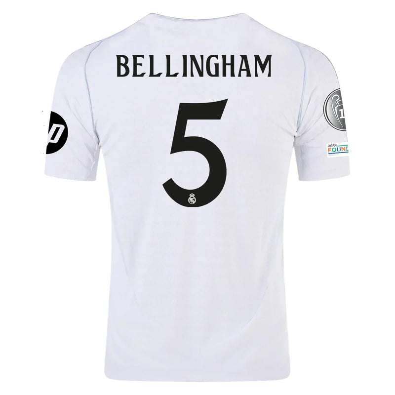 Camiseta de local auténtica del Real Madrid 24/25 de Jude Bellingham - Adidas