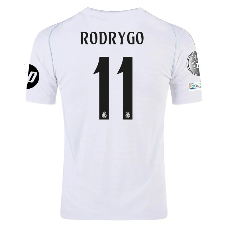 Camiseta de local auténtica del Real Madrid 24/25 de Rodrygo - Adidas