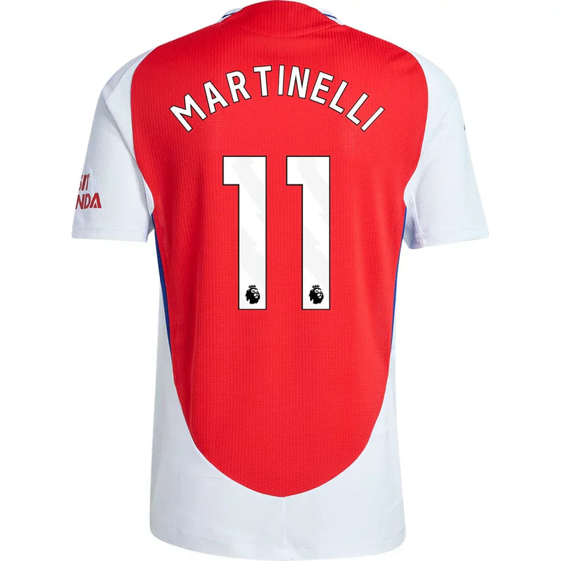 Camiseta de local auténtica del Arsenal 24/25 de Gabriel Martinelli - Adidas