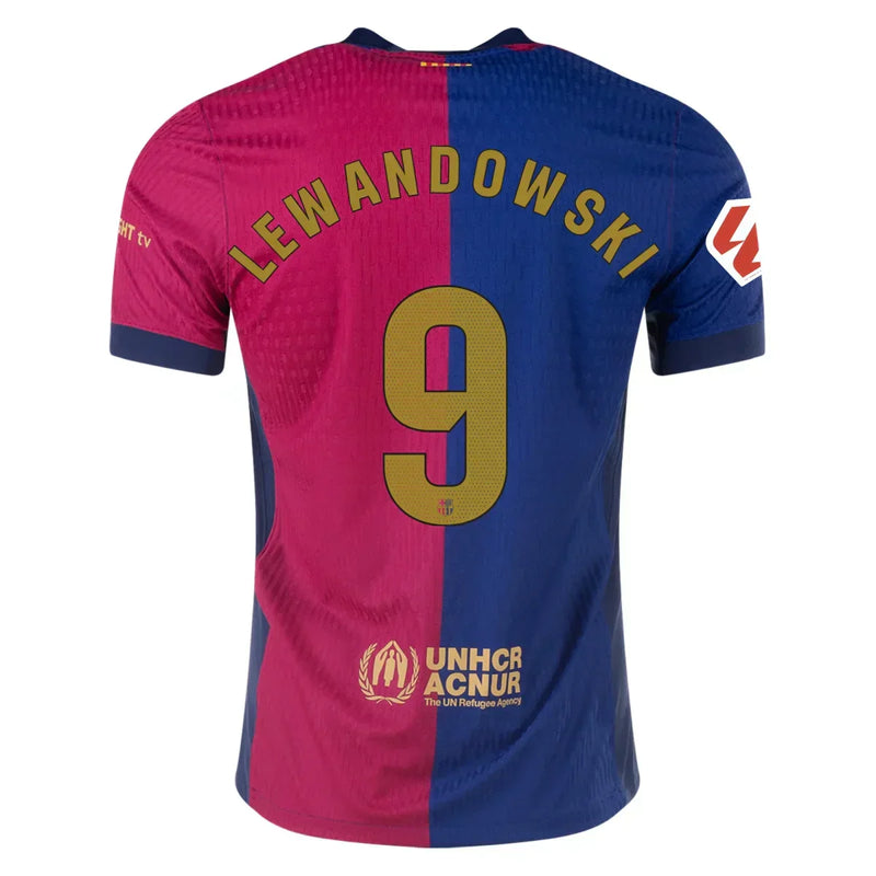 Camiseta de local auténtica del Barcelona 24/25 de Robert Lewandowski - Nike