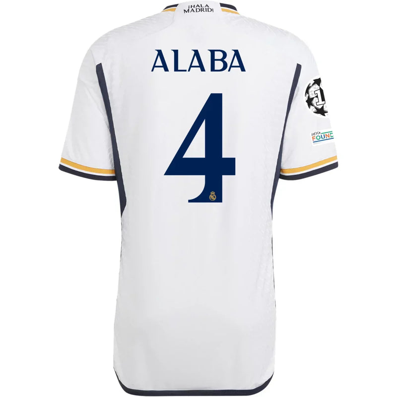 Camiseta de local auténtica del Real Madrid 23/24 de David Alaba - Adidas