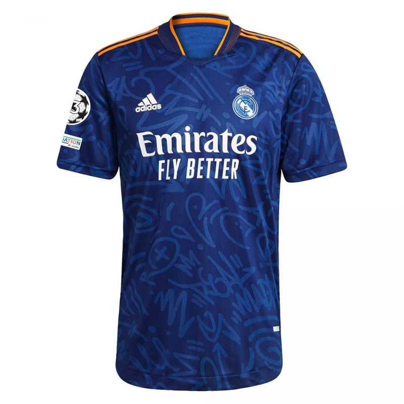 Camiseta de visitante auténtica II del Real Madrid 21/22 de Karim Benzema - Adidas